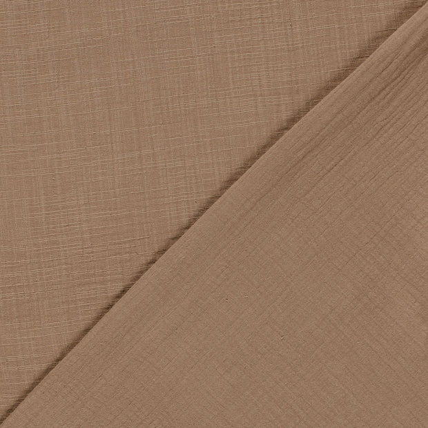 Muslin fabric Unicolour slub 