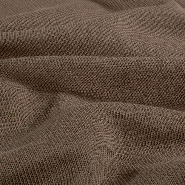 Heavy Knit fabrik Uni Braun-Taupe