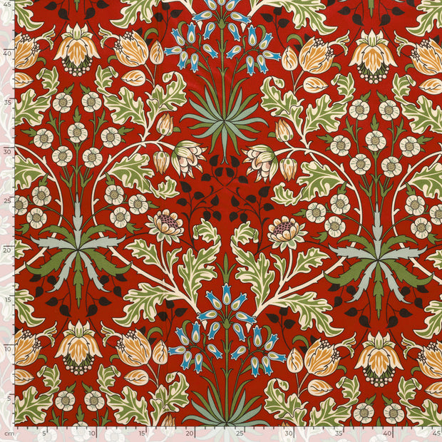 Panama tela Flores Rojo