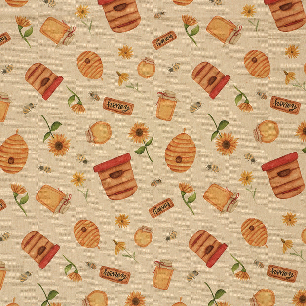 Linen Look fabric Beige matte 