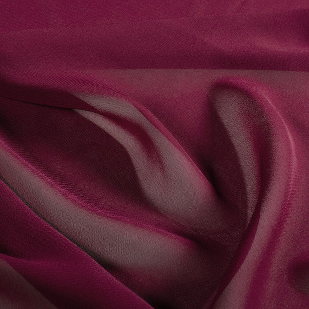Chiffon fabric Unicolour Bordeaux