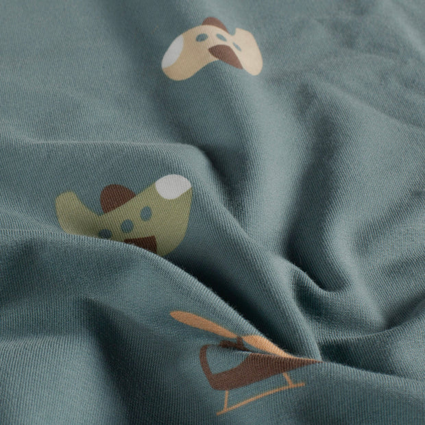 French Terry fabrik Indigoblau