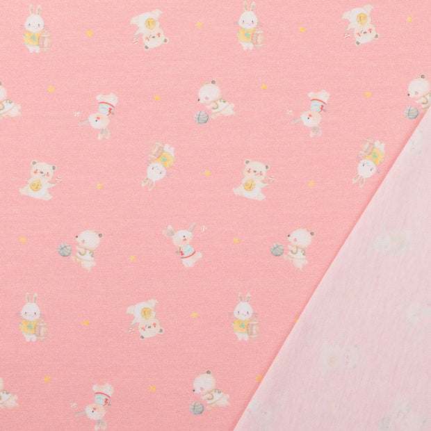 Jersey fabrik Helles Pink digital bedruckt 