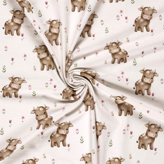 Jersey fabric Optical White digital printed 