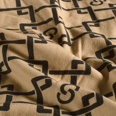 brushed and digital printed Abstract Camel