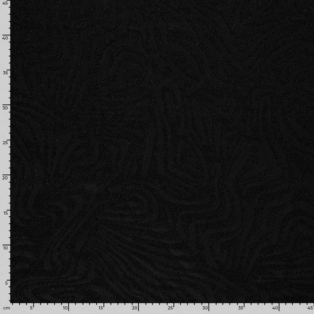 Jacquard tissu Abstrait Noir