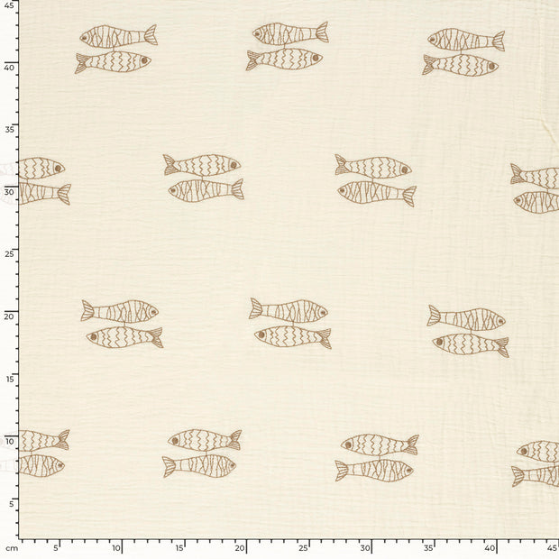 Muslin fabric Fish 