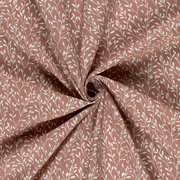 Cotton Poplin fabric Light Mauve printed 