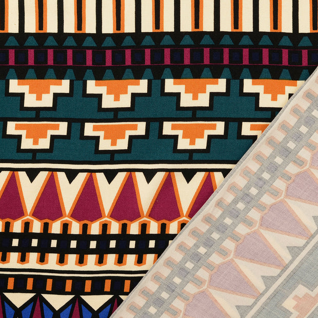 Viscose Satin fabric Multicolor printed 