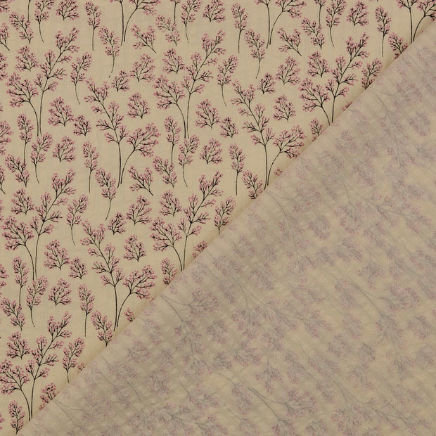 Seersucker tissu Rose 