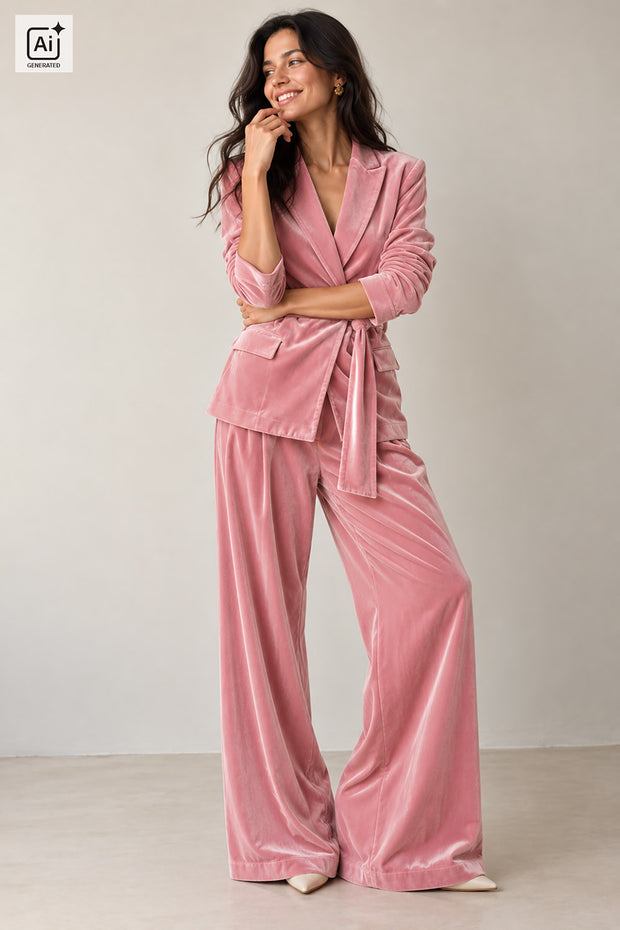 Supersoft Velvet fabric Unicolour Pink