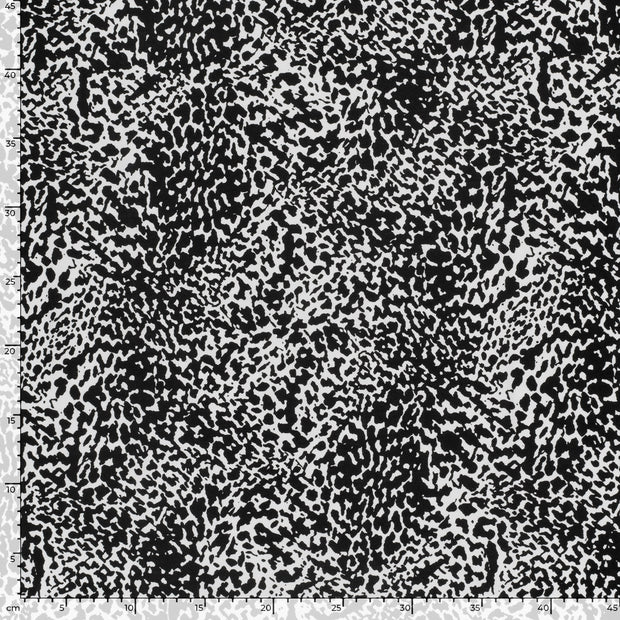 Viscose Vortex Jersey fabrik Leoparden Schwarz