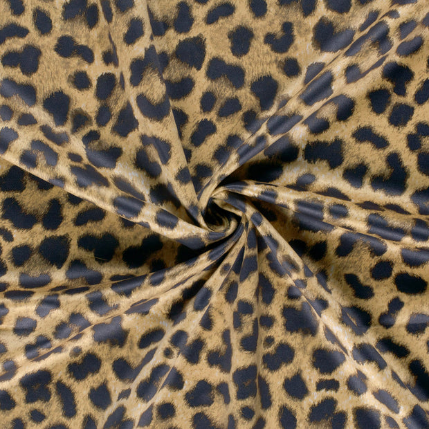 Suede Wildleer stof Camel bedrukt 