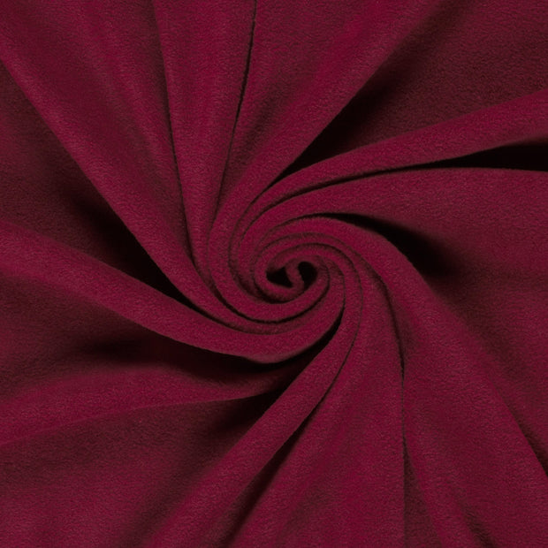 Polar Fleece fabrik Bordeauxrot gebürstet 