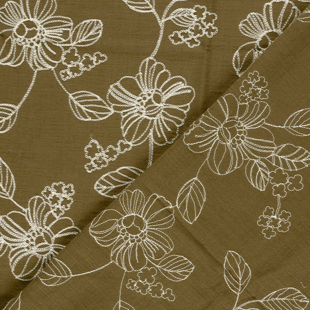  fabric Flowers embroidered 