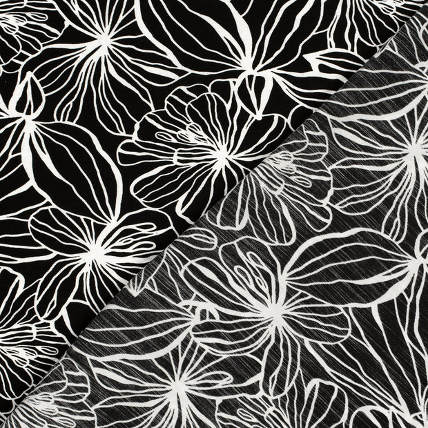Viscose Nylon Twill tissu fleurs imprimé 