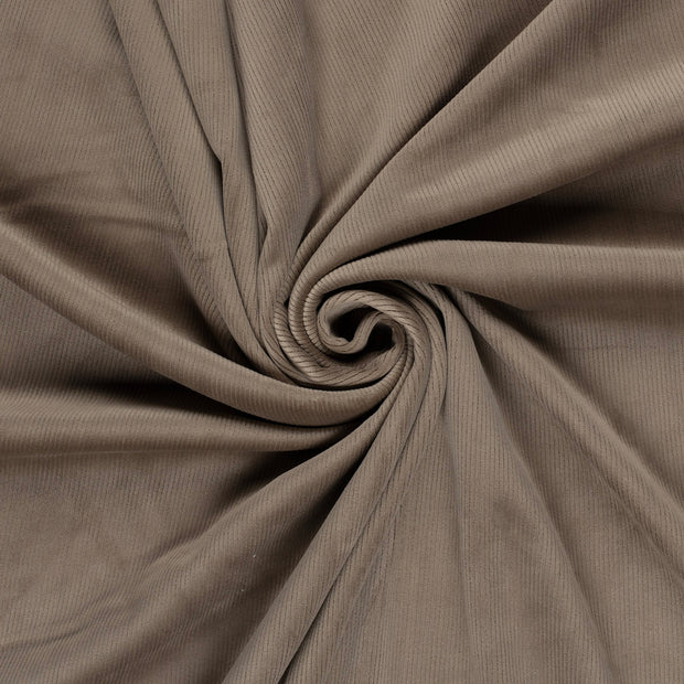 Corduroy 4.5w fabric Taupe Grey backed 