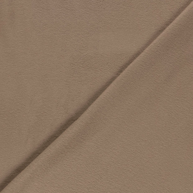 Polaire de Coton tissu Unicolore brossé 