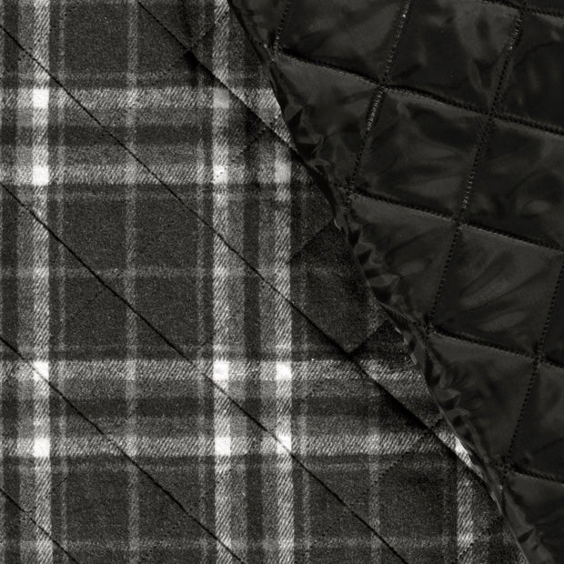 Jacquard tissu Carreaux Gris foncé