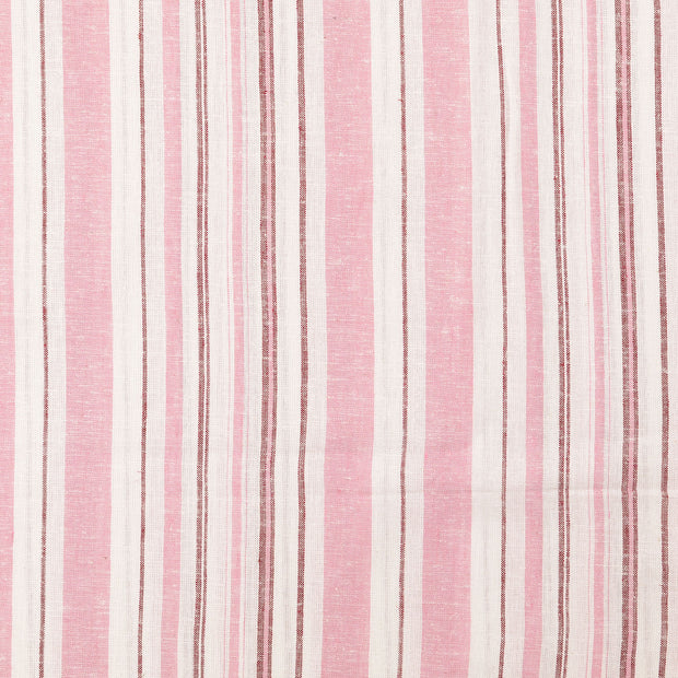 Lino tela Rayas Rosa claro