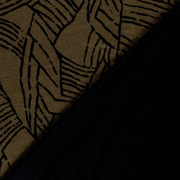 Poly Viscose Tricot tissu Abstrait imprimé rongeant 