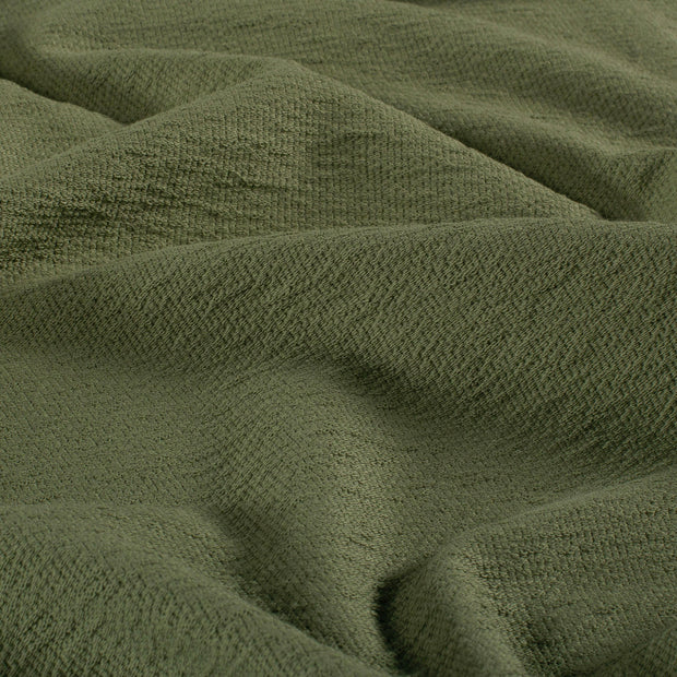 Terry Crepe fabric Unicolour Forest Green