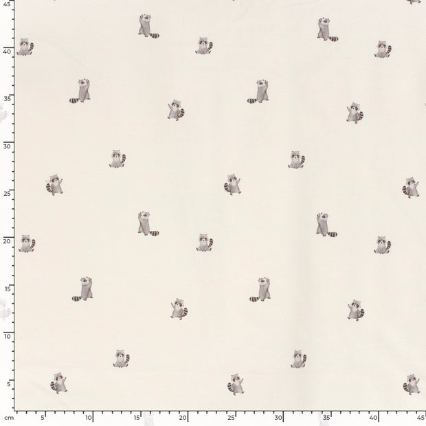 Jersey de Coton GOTS tissu Blanc cassé