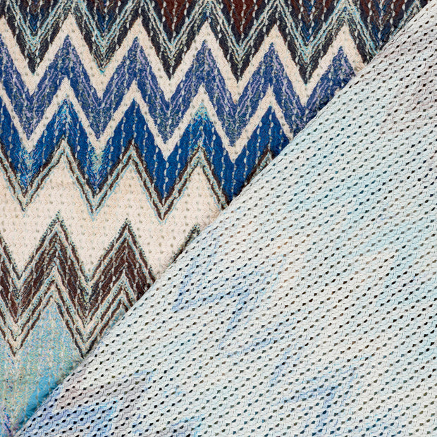 Plissé fabric Stripes digital printed 