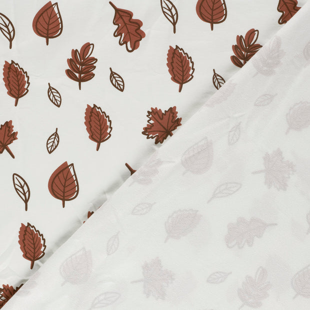 French Terry fabric Leaves printed 
