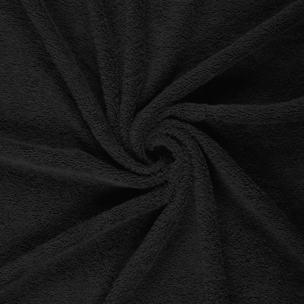 Terry Towelling fabric Black 