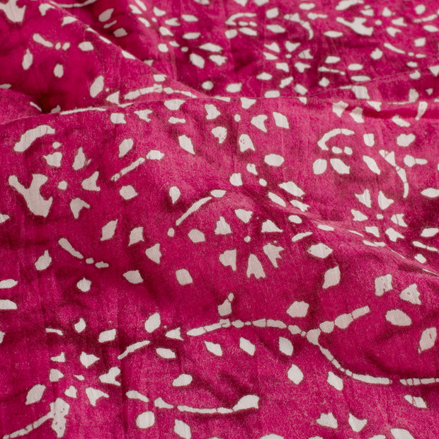 Voile tela Flores Fucsia