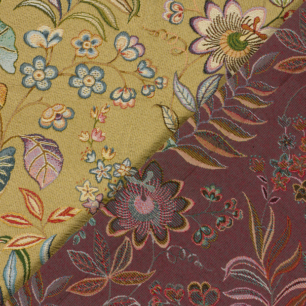 Gobelin tissu fleurs jacquard 