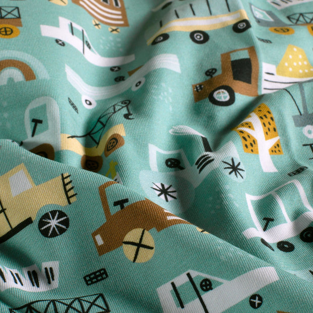 Jersey tissu véhicules Menthe