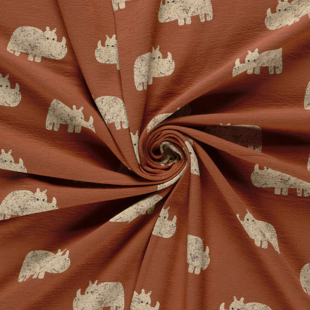Terry Crêpe tissu Vieux rose 