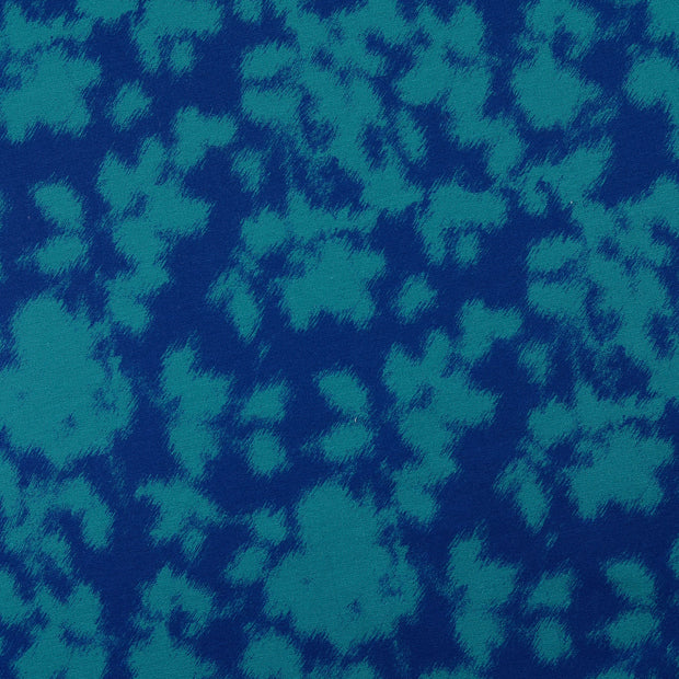 French Terry tissu camouflage Bleu Canard