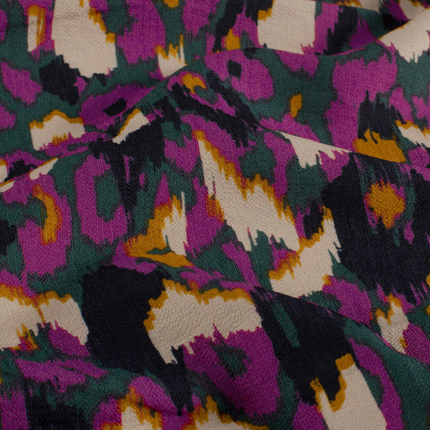 Viscose Nylon Ottoman fabric Abstract Purple