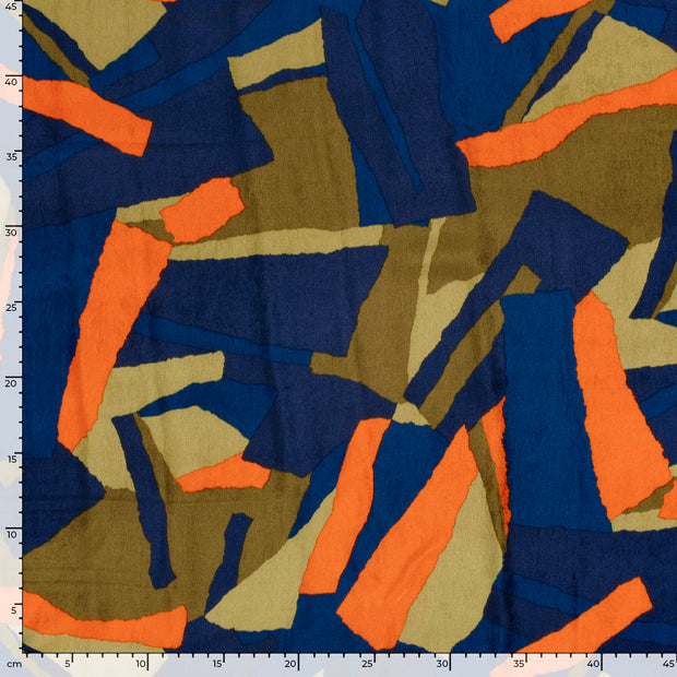 Satin Velvet fabric Abstract Olive Green