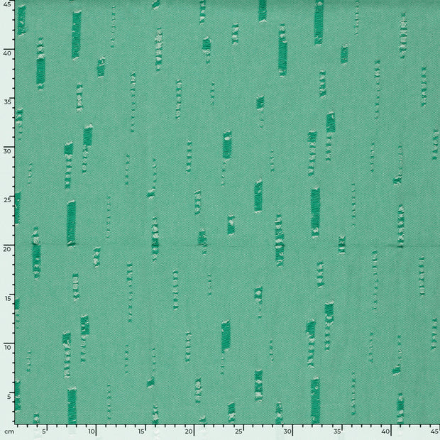 Denim fabric Unicolour Green