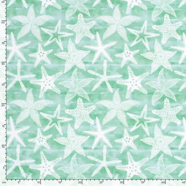 Swimwear Jersey UPF50 Recycled tela Estrellas Menta