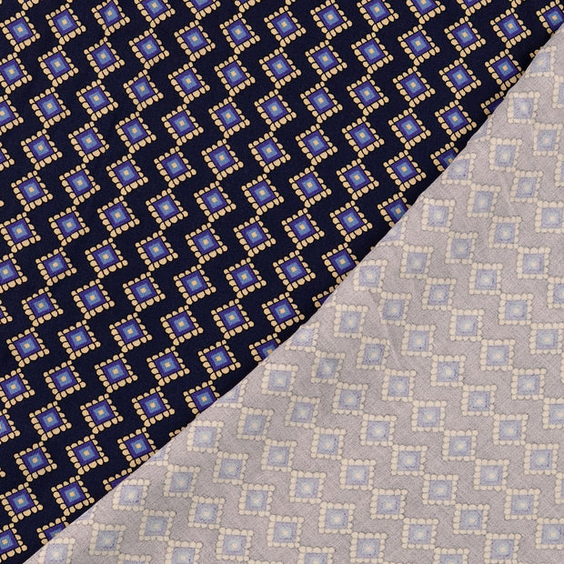Viscose Twill fabric Navy printed 