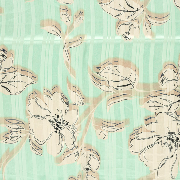 Chiffon fabrik Mint halb transparent 