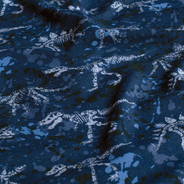 Felpa tela Dinosaurios Azul marino