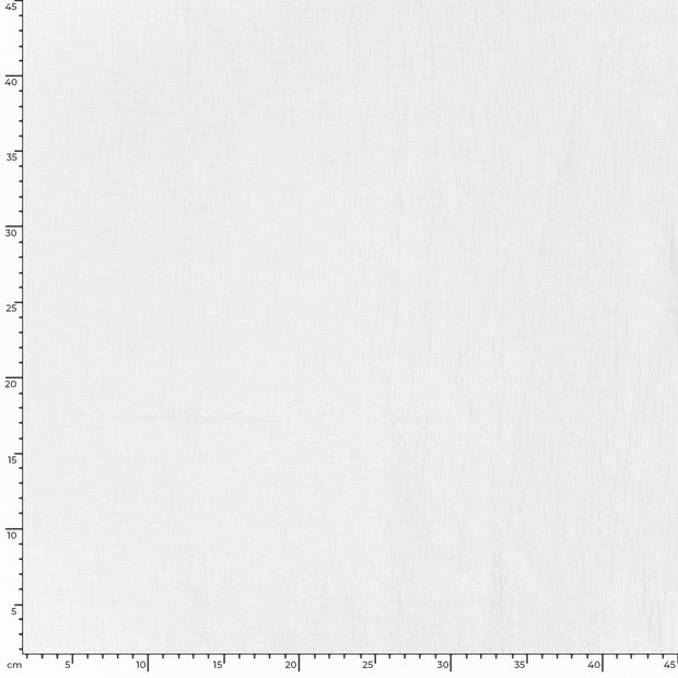 Coton Lin en Chaine et Trame tissu Feuilles Blanc optique