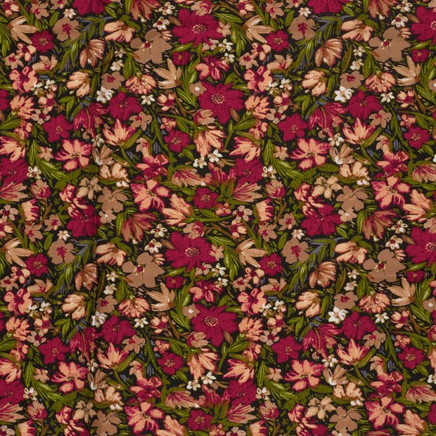 Viscose Nylon Ottoman stof Bordeaux 