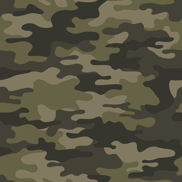 Sergé tissu camouflage Vert kaki