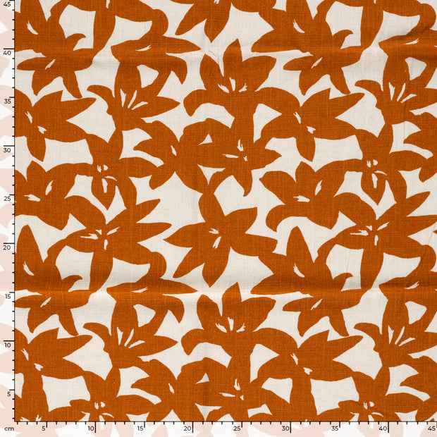  fabric Flowers Brique