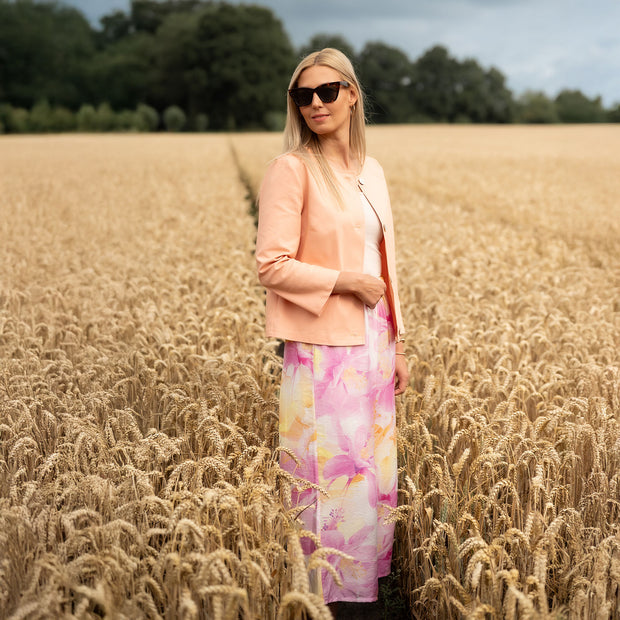 Denim fabric Unicolour Watermelon