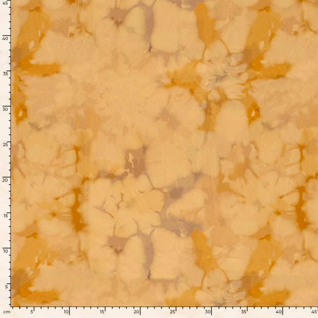 Viscose Satin fabrik Blumen Kamel