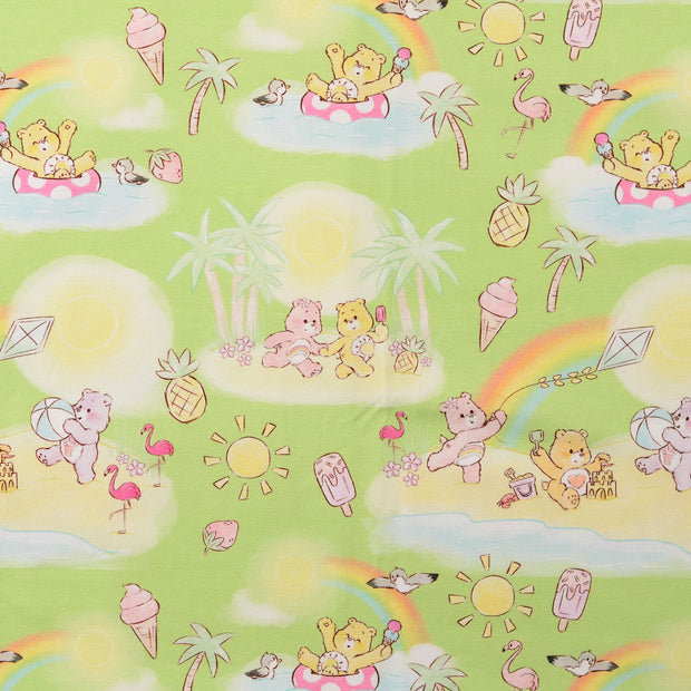 Jersey fabric Bears Green