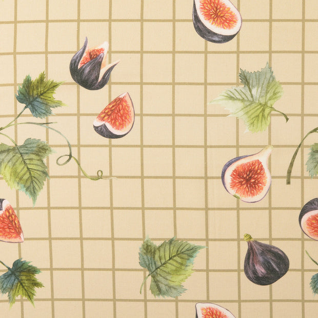 Cretonne tissu fruits Beige